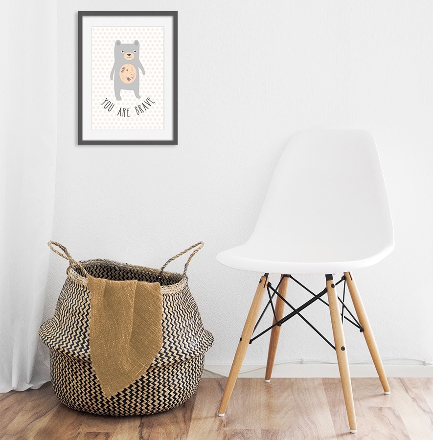 You are Brave - Wall Art - Blue / Peach / Pink - Versions - Image 4